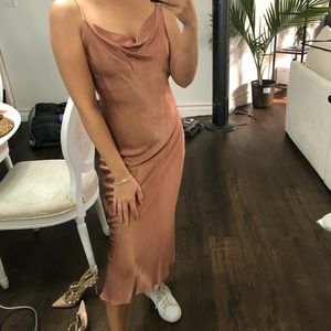 Silky cami midi dress f21 size xs